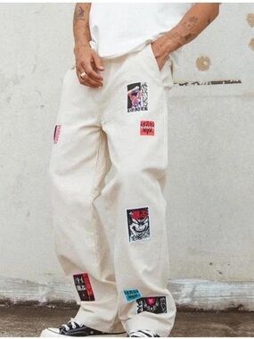 Loiter Jean’s Patchwork Carpenter Pants 32